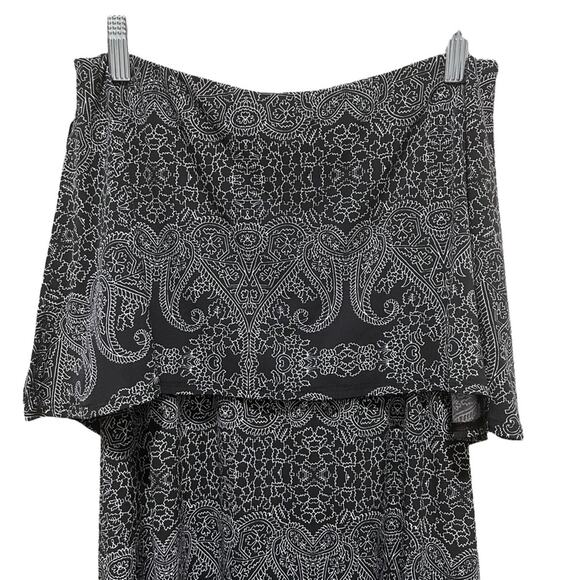 BCBGENERATION Printed Strapless Dress Black Size XS - Picture 3 of 6